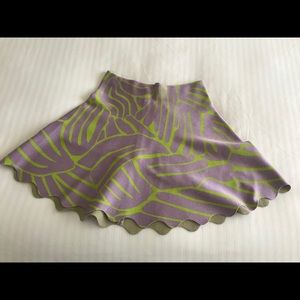ISSA Winifred Zebra Flare Miniskirt, Sz M